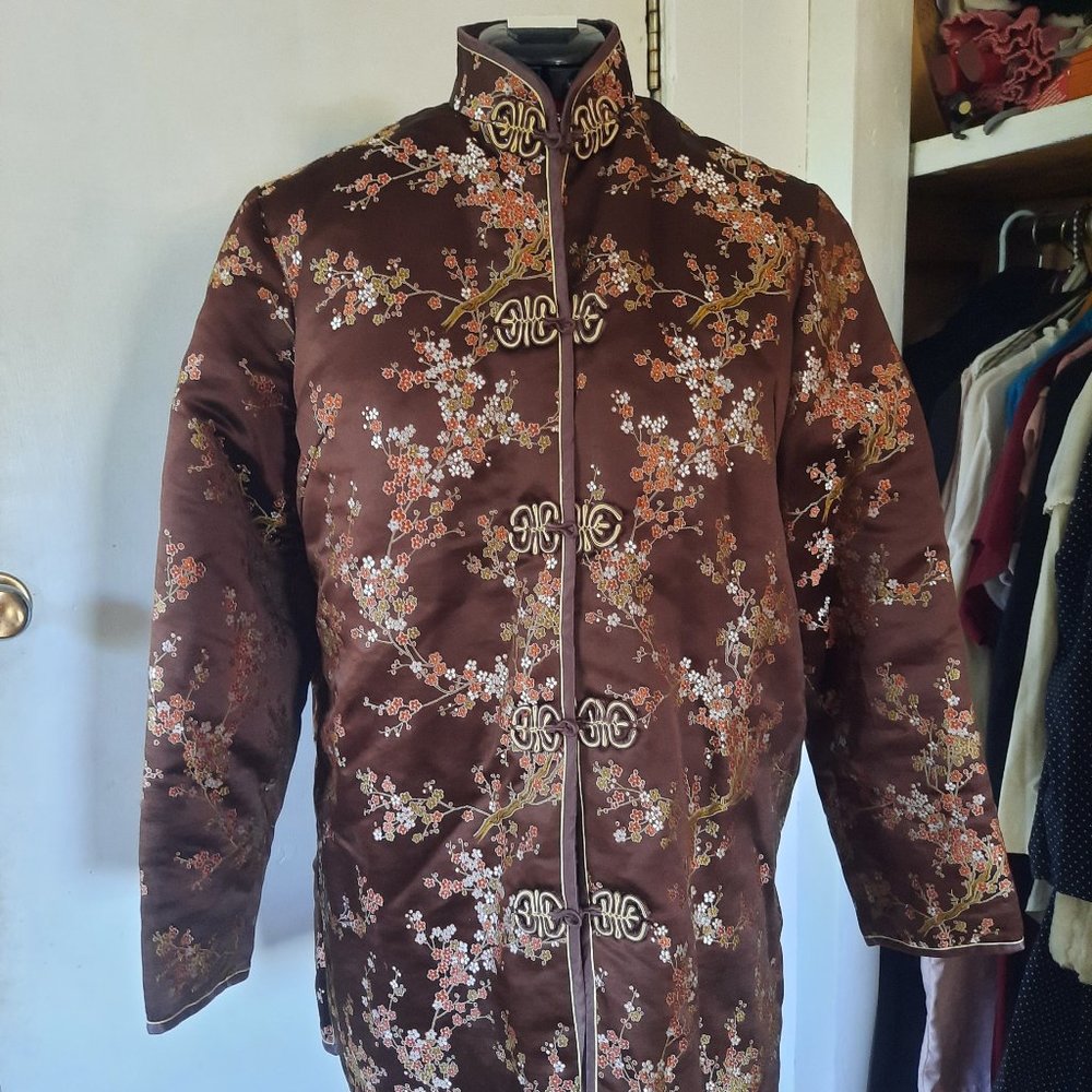 Chinese Embroidered Jacket Brown